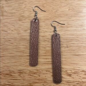 Elegant Brown Textured Earrings